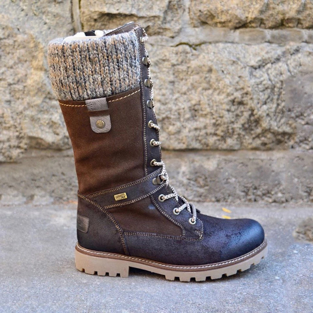 Women's Tall Faux Lined Boots with Side Zip and Textured Non Slip Rubber Sole
