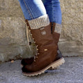 Women's Tall Faux Lined Boots with Side Zip and Textured Non Slip Rubber Sole
