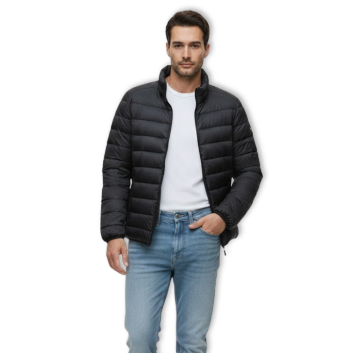 Men's Ultralight Packable Puffer Jacket with Duck Down Fill and Waterproof Shell