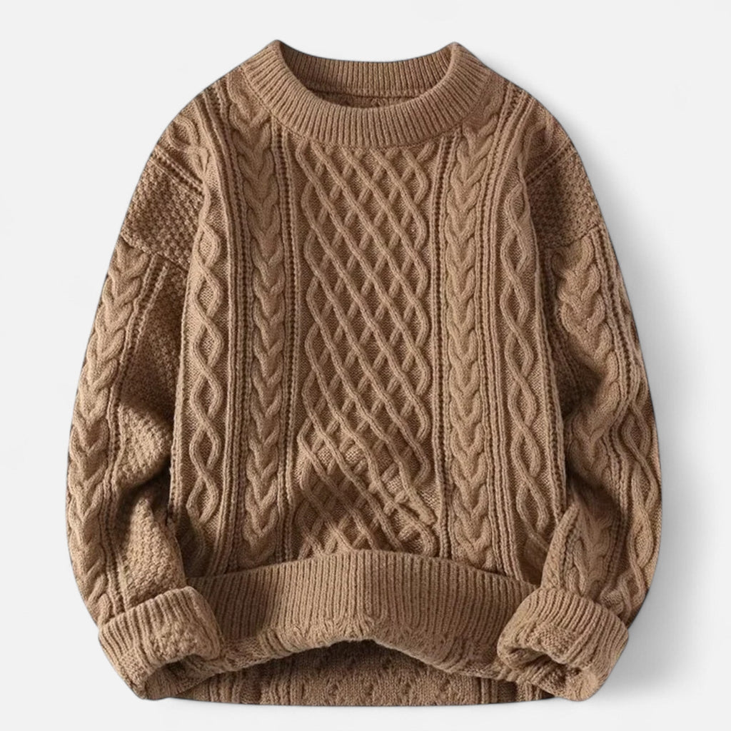 Men's Classic Wool Sweater with Soft Breathable Knit for Layering Over Shirts