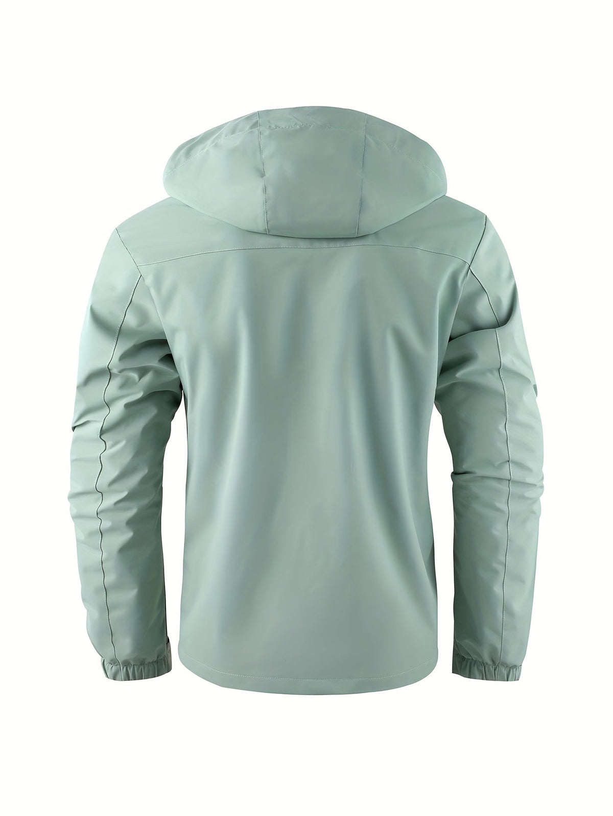 Men's Waterproof Windbreaker Jacket with Adjustable Hood and Breathable Lining