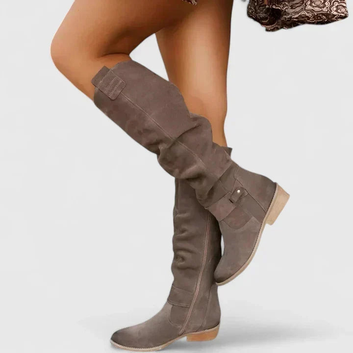 Women's Lightweight Breathable Walking Boots with Cushioned Gel Sole and Low Heel