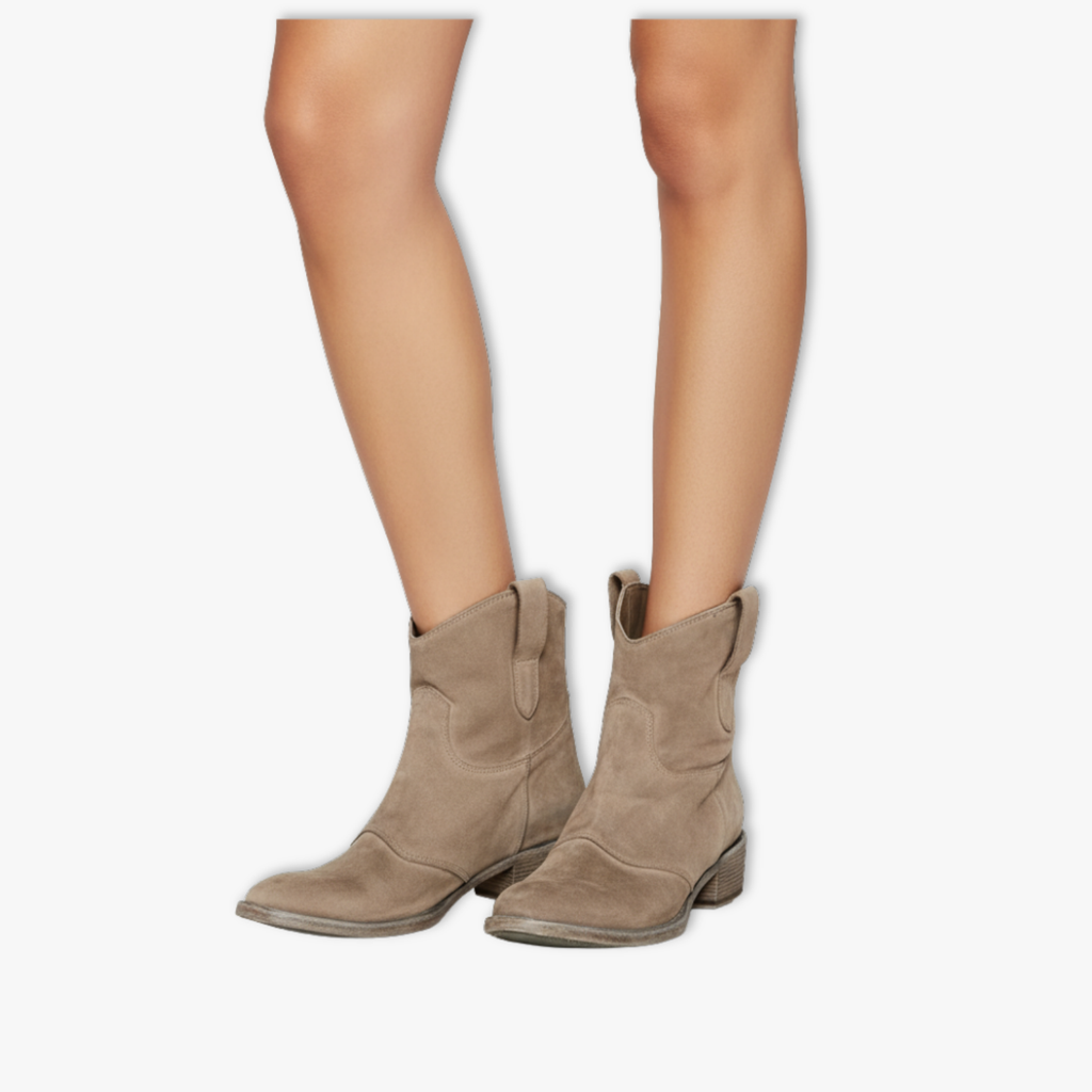 Women's Slip On Suede Ankle Boots with Non Slip Sole Available in Extended Sizes