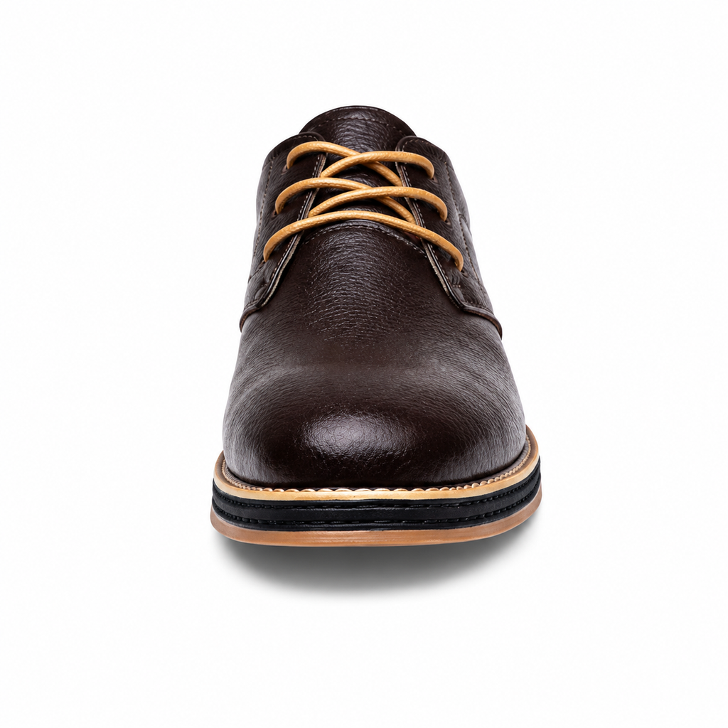Men's Leather Dress Shoes Handmade with Hand Stitched Seams for Suits and Chinos