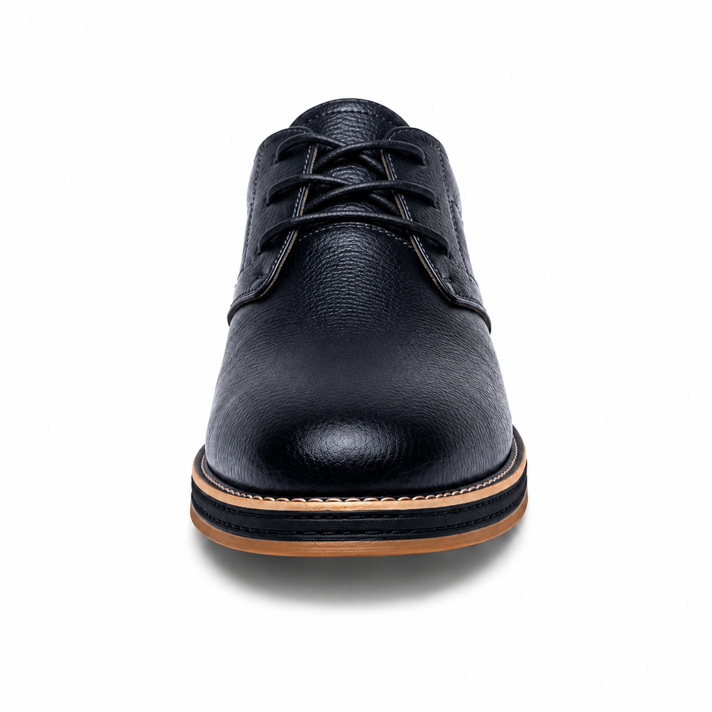 Men's Handmade Genuine Leather Dress Shoes with Hand Stitched Seams for Formal Wear