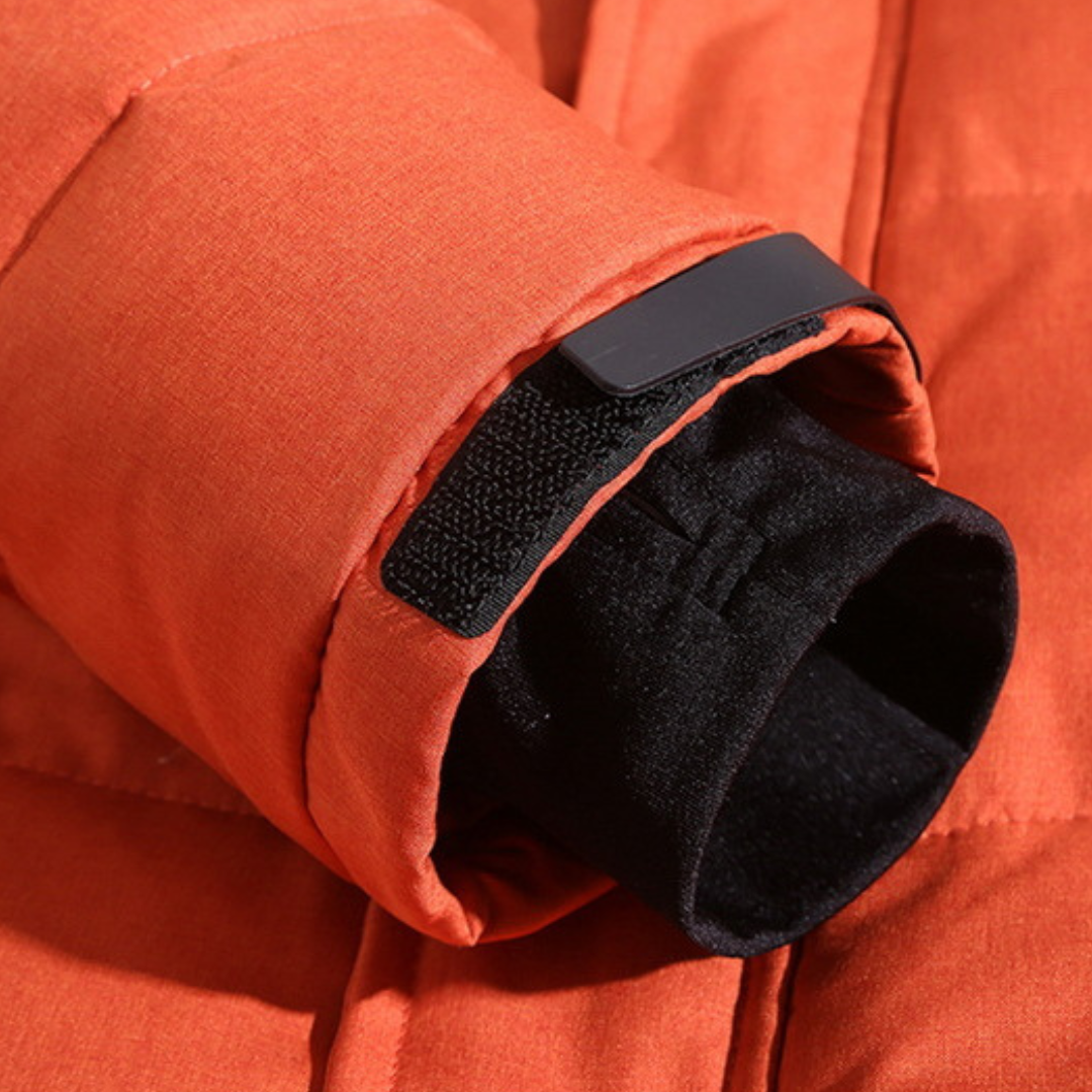 Men's Goose Down Puffer Jacket with Water Repellent Windproof Shell and Regular Fit