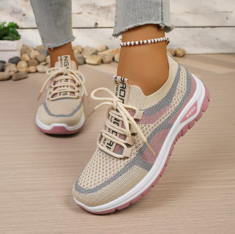 Women's Breathable Walking Shoes with Flexible Upper Soft Sole and Wide Toe Box