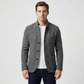 Men's Slim Fit Short Length Blazer with Structured Cut for Office and Dinner Wear