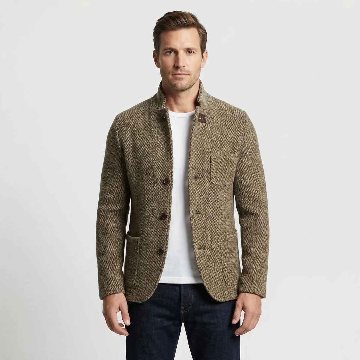 Men's Slim Fit Short Length Blazer with Structured Cut for Office and Dinner Wear