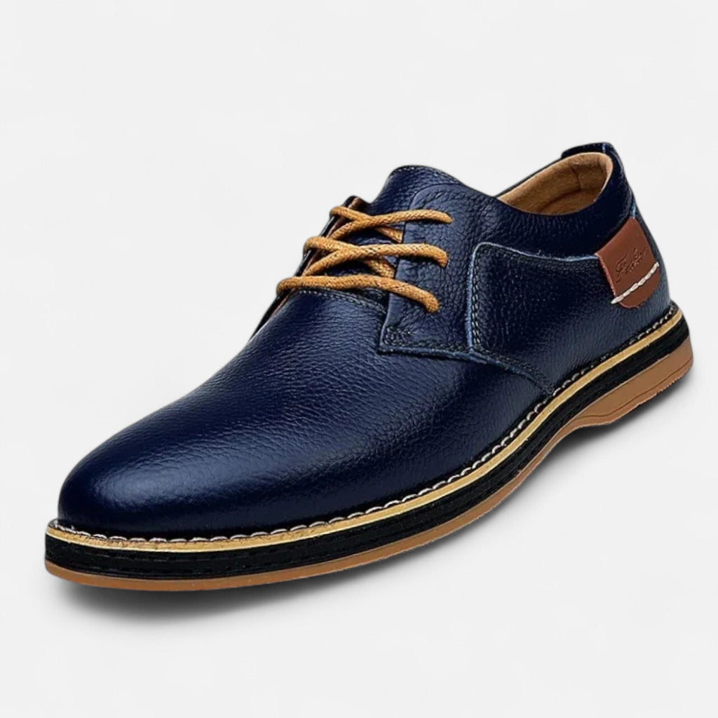 Men's Handmade Genuine Leather Dress Shoes with Hand Stitched Seams for Formal Wear