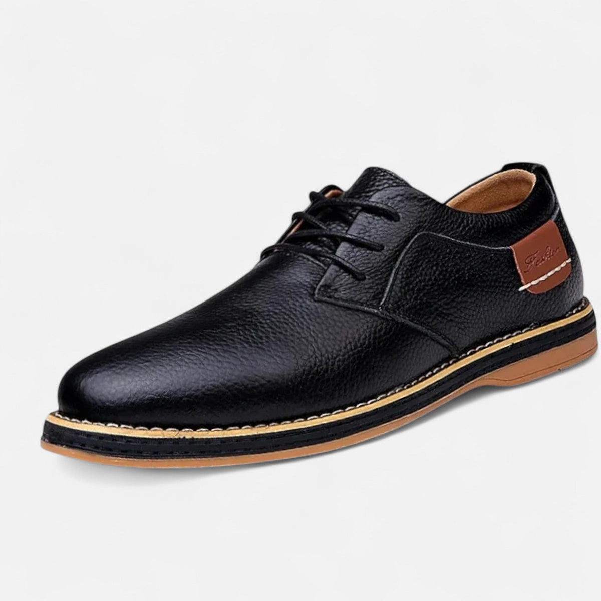 Men's Leather Dress Shoes Handmade with Hand Stitched Seams for Suits and Chinos
