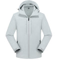 Men's Water Repellent Softshell Jacket with Zip Pockets and Adjustable Cuffs