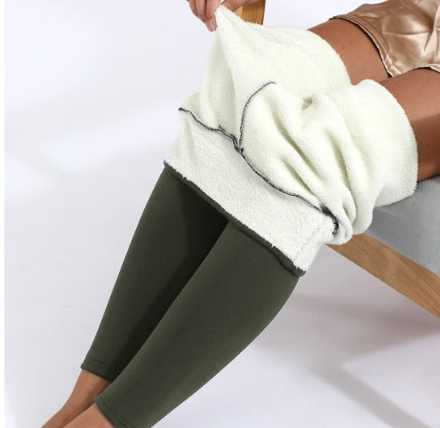 Women's High Waisted Fleece Lined Leggings with Sherpa Interior and Sculpting Fit
