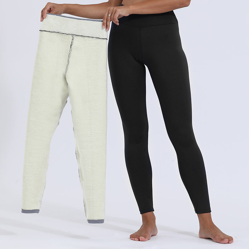 Women's High Waisted Fleece Lined Leggings with Sherpa Interior and Sculpting Fit