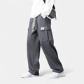 Men's Cargo Jogger Pants with Elastic Drawstring Waist in Loose Fit Cotton Blend