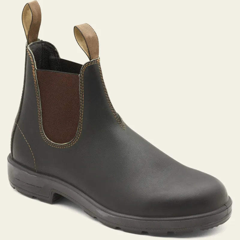 Men's Vegan Leather Chelsea Boots with Water Repellent Upper and Pull On Design