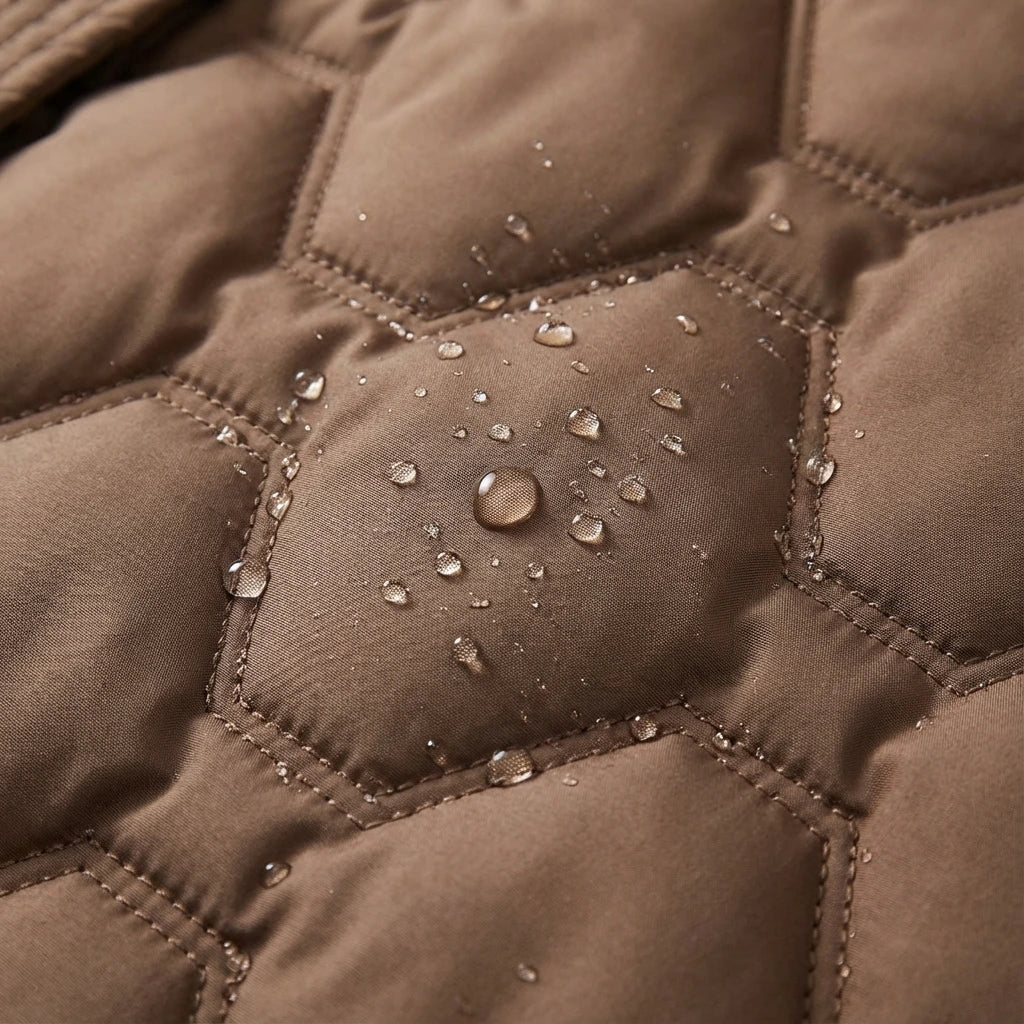Women's Longline Hooded Down Coat with Waterproof Windproof Shell and Pockets