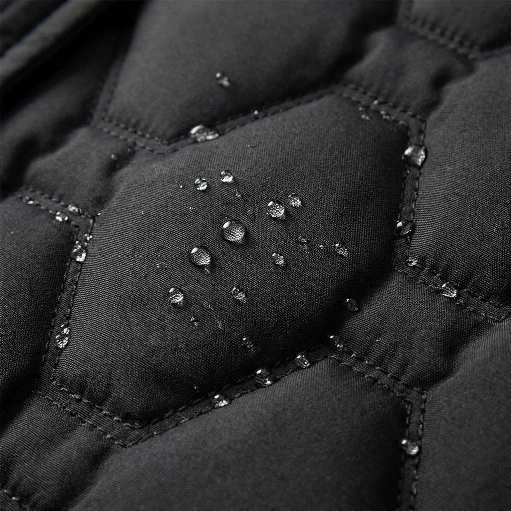 Women's Longline Hooded Down Coat with Waterproof Windproof Shell and Pockets