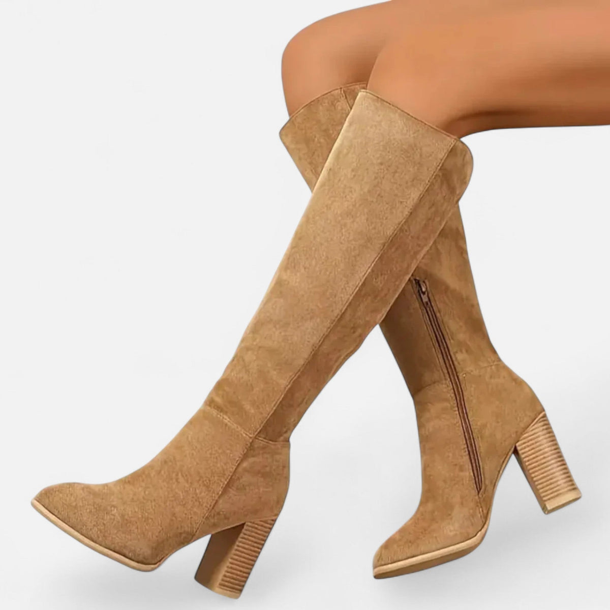 Women's Genuine Leather Tall Riding Boots with Slim Structured Shaft for Daily Wear