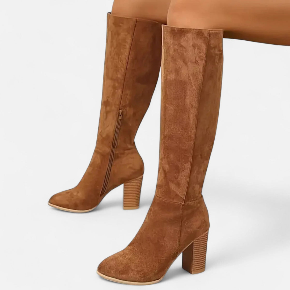 Women's Genuine Leather Tall Riding Boots with Slim Structured Shaft for Daily Wear