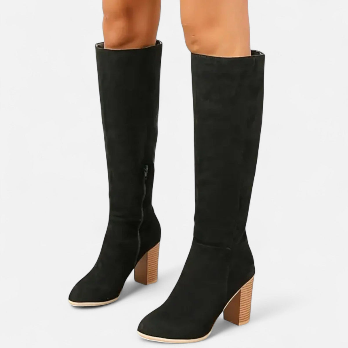 Women's Genuine Leather Tall Riding Boots with Slim Structured Shaft for Daily Wear
