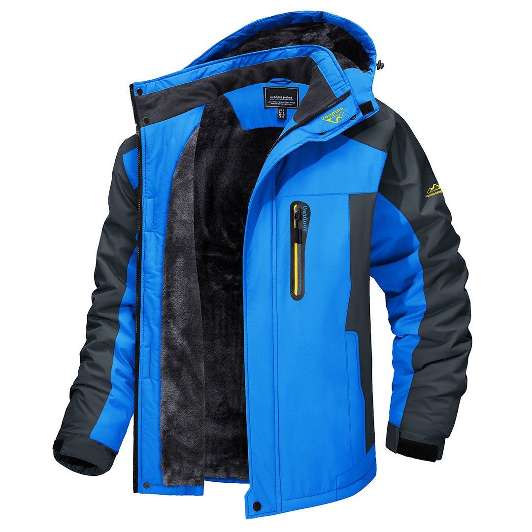 Men's Insulated Full Zip Jacket with Wind Protection and Comfort Fit for Outdoors